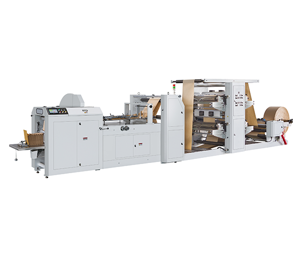 LMD-400+LST-4700R Kraft Paper Bag Making Machine with Printing inline