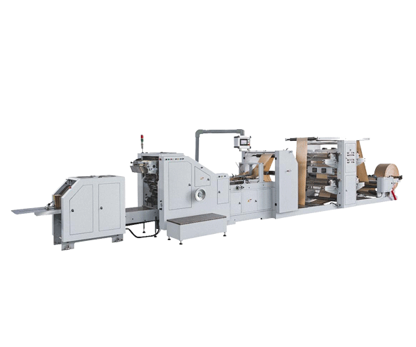 LSB-200+LST-4700 Roll Feeding Square Bottom Paper Bag Making Machine with printing inline