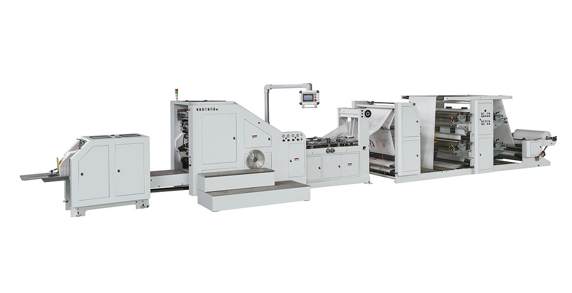 LSB-320+LST-41100 Roll Feeding Flexo Printing Square Bottom Paper Bag Making Machine