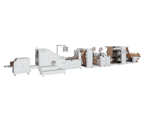 LSB-330XLD+TP+LST-41100 Fully Automatic Flexo Printing Patch Punching Handle Paper Bag Making Machine