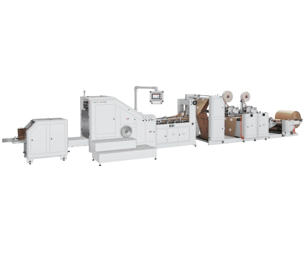 LSB-450LD+TP Fully Automatic Patch Punching Handle Paper Bag Making Machine